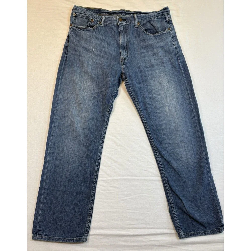 Levi’s 505 Regular Fit Jeans Men’s 36x30 Light Wash Straight Leg Blue Denim EUC